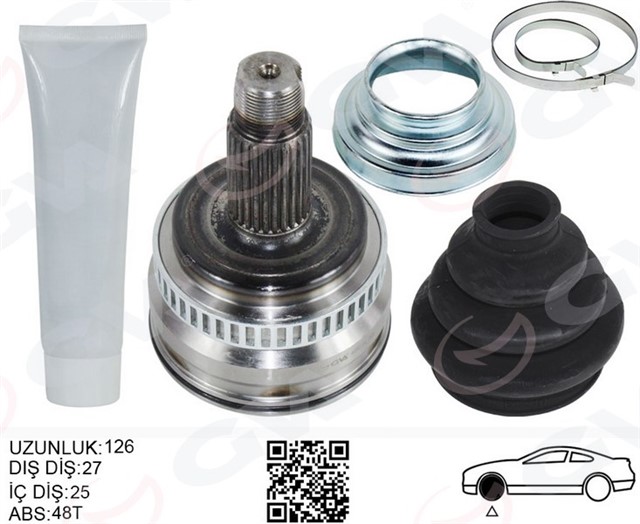 AKS KAFASI DIS SAG/SOL BMW E81 E87 E90 E91 E92 Z4 E89 126MM