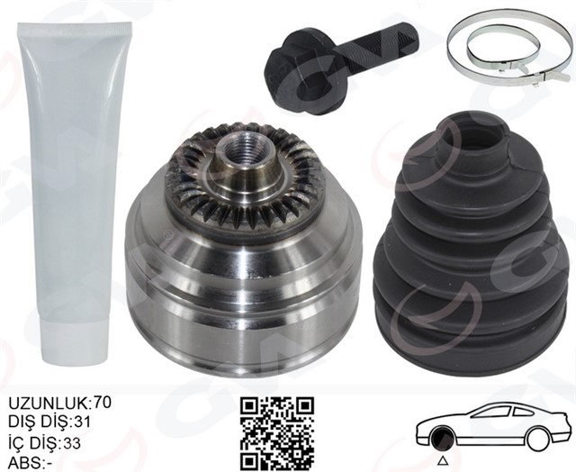 AKS KAFASI ON SAG/SOL BMW F20 F22 F30 F32 F33 F34 F36 E84 70MM