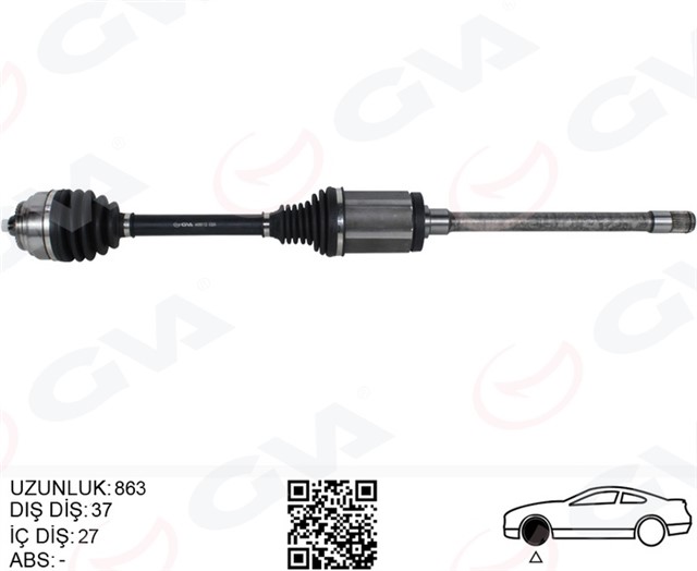 KOMPLE AKS ON SAG BMW F10 F12 F13 F06 XDRIVE 863MM