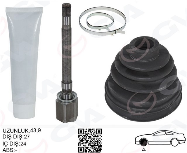 AKS MILI ON SAG DISCOVERY 3 L319 DISCOVERY 4 L319 R.R SPORT I L320 455MM