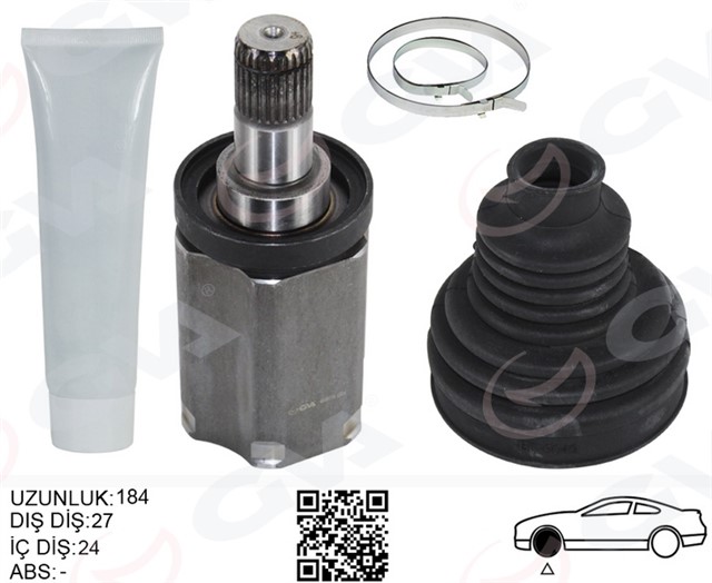 AKS MILI ON IC SOL BMW F20 F30 F32 F34 F36 F10 F12 F13 F06 F07 F01 E70 F15 E71 E72 XDRIVE SANZIMAN TARAFI UZUNLUK - 184MM