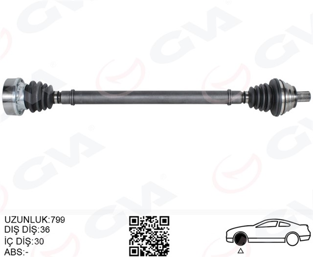 KOMPLE AKS SAG DUZ VITES GOLF5 - GOLF6 - JETTA - A3 - LEON 1.6 BENZINLI