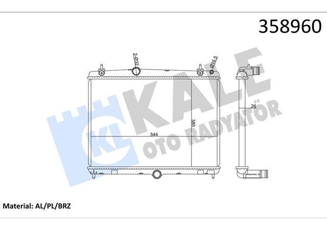 RADYATOR PEUGEOT 407 508 - C5 III DW10CTED4 2. HDI 16V E5 10 - 