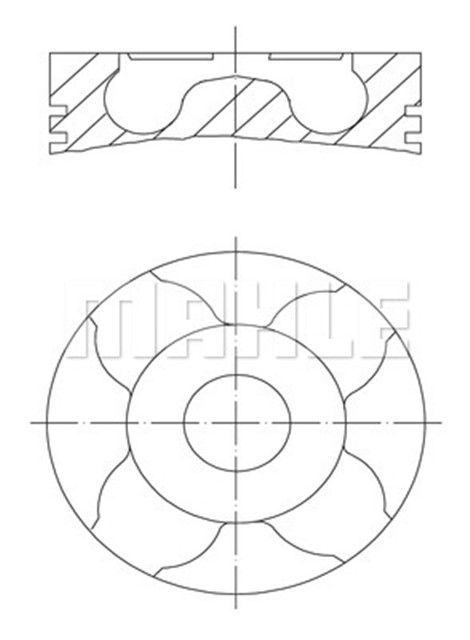 MOTOR PISTON SEGMAN 0.60 - 0.20MM KISA P307 - EXPERT - C4 - JUMPY - FIESTA - CMAX 1.6 HDI DW6 75.60MM