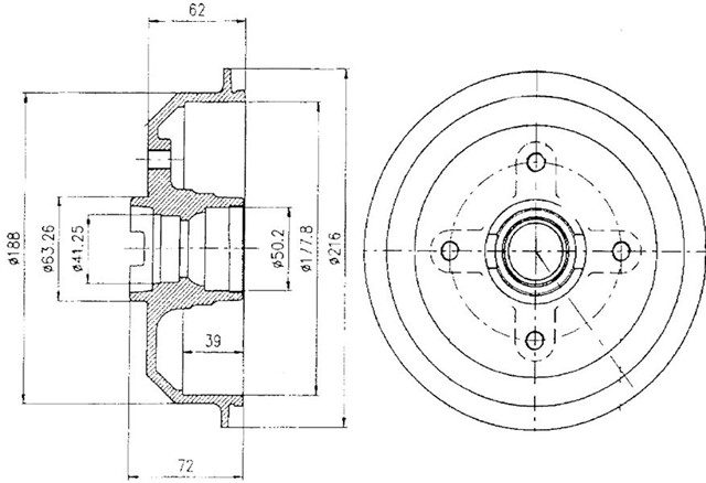 FREN KAMPANASI ARKA FORD FIESTA 76 04/89
