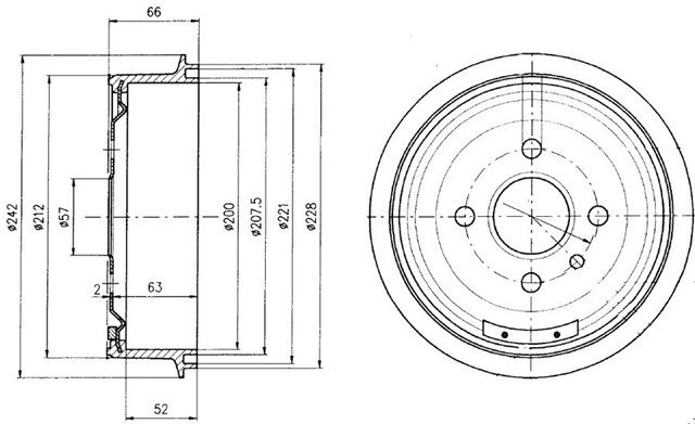 ARKA KAMPANA VECTRA A 89 95 ASTRA F 91 98 1.4 - 1.6 - 1.8 - 2.0 LACETTI 05 13 242X200X53X100 4DL 568054 - 91024352