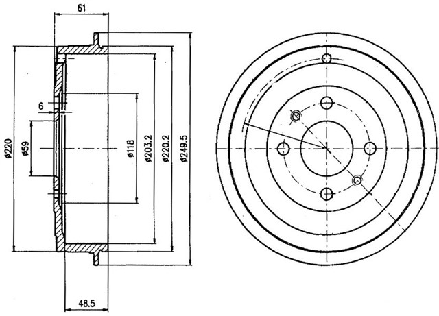 FREN KAMPANASI ARKA FIAT PANDA 09 MAREA 96 02 FIORINO 07 BRAVO 96 BRAVA 98 ALFA ROMEO 145 - 146 LANCIA YPSILON 03