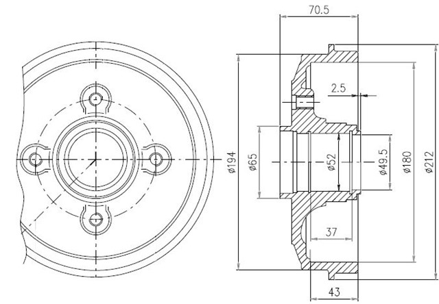 FREN KAMPANASI VE RULMAN ARKA PEUGEOT 205. 205 VAN 03/83 08/94