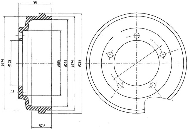 FREN KAMPANASI ARKA FORD TRANSIT 00 05/06