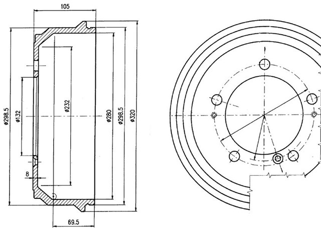 FREN KAMPANASI ARKA OPEL MOVANO / RENAULT MASTER 11/97