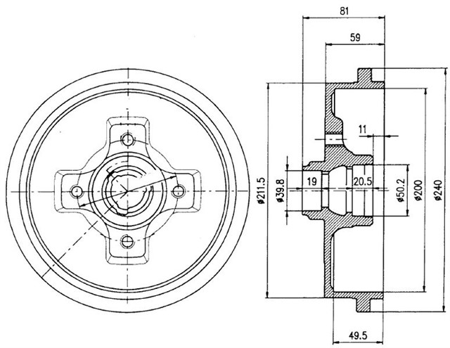 FREN KAMPANASI ARKA AUDI COUP / SEAT AROSA. CORDOBA. IBIZA. TOLEDO / SKODA FAVORIT. FAVORIT VAN. PI