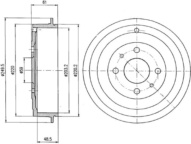 FREN KAMPANASI ARKA FIAT BRAVA. BRAVO. GRANDE PUNTO. IDEA / LANCIA MUSA. YPSILON 95