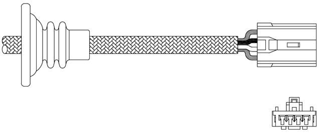 OKSIJEN SENSORU ARKA VOLVO S40 1.6 - 1.8 - 2.0 1999 - 2003 V40 1.6 - 1.8 - 2.0 1999 - 2003 750MM