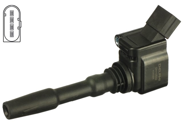 ATESLEME BOBINI SIYAH; 4 PINLI AUDI A3. A4. A5/ SEAT LEON / SKODA OCTAVIA / VW BEETLE. EOS. GOLF. JE