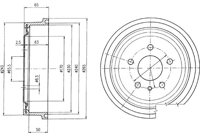 ARKA KAMPANA VECTRA B 1.6 - 2.0 95 - 02 - ZAFIRA A 1.6 - 1.8 - 2.0 99 - 05