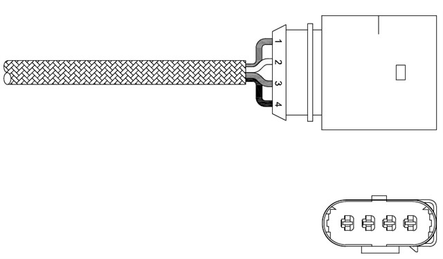 OKSIJEN SENSORU BORA 1.6 98 - 05 - GOLF IV 1.6 97 - 00 - JETTA III 2.0 05 PASSAT 1.6 - 1.8 96 - 00 - A4 1.8
