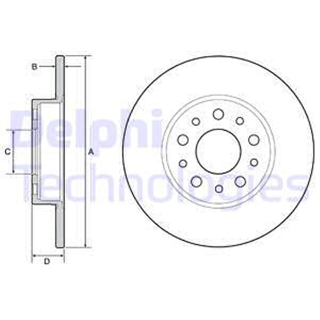 FREN DISKI ARKA FIAT 500 L 12 EGEA 15 1.0 1.3 MTJ 1.4 1.6 MTJ 15 251X41X5 DELIK