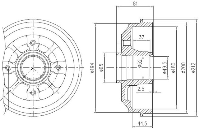 FREN KAMPANASI VE RULMAN ARKA CITROEN XSARA. ZX / PEUGEOT 306. 306 VAN. 309 90