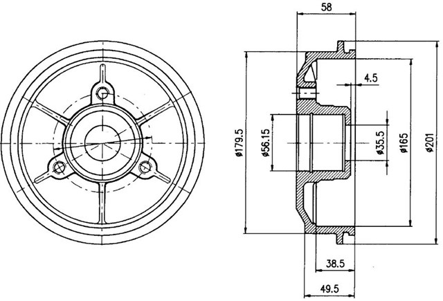 FREN KAMPANASI ARKA CITROEN AX. SAXO / PEUGEOT 106 10/91