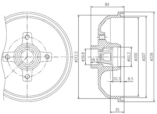ARKA FREN KAMPANASI CORSA A 83 - 92 - CORSA B - TIGRA A 93 - 02 ABS SIZ RULMANLI