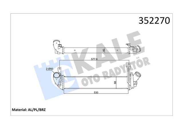 INTERCOOLER KANGOO - NISSAN KUBISTAR 1.5DCI 98