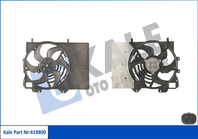 FAN MOTORU KOMPLE P2008 - P207 - P208 - P301 - C - ELYSEE - C2 - C3 - CROSSLAND 1.2 - 1.4 - 1.6