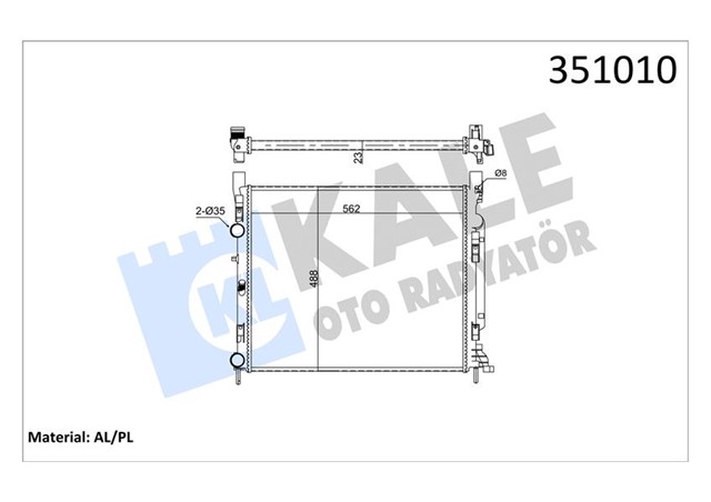 RADYATOR KANGOO II 1.2TCE - 1.5DCI - 1.6 16V 08 / CITAN W415 12 - 