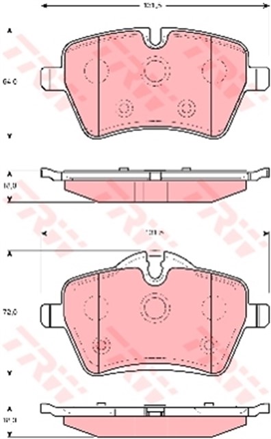 ON BALATA MINI COOPER S R50 R5 02 06 R52 04 - 07 R56 06 10 R57 10 R59 12 R58 R60 R61