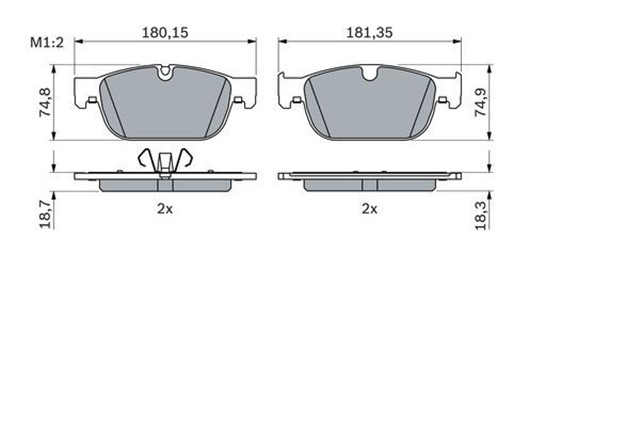 ON BALATA VOLVO S90 2016 XC90 II 2014 V60 2016 XC60 2017 XC40 2017 18 JANT 0986424844