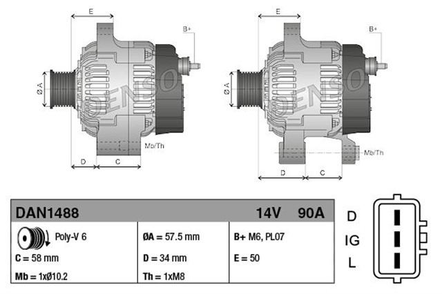 ALTERNATOR ISUZU TROOPER III 98 - 04