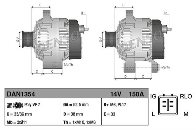 ALTERNATOR LEXUS GS 05 - 11