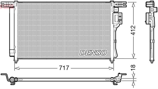 CONDENSER. AIR CONDITIONING HYUNDAI SANTA F II 06 - 13