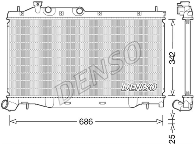 RADIATOR. ENGINE COOLING SUBARU FORESTER 13 - 