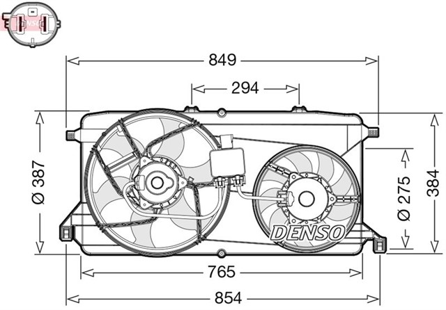 FAN. RADIATOR FORD TRANSIT 06 - 14