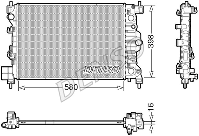 RADIATOR. ENGINE COOLING CHEVROLET AVEO T300 11 - 