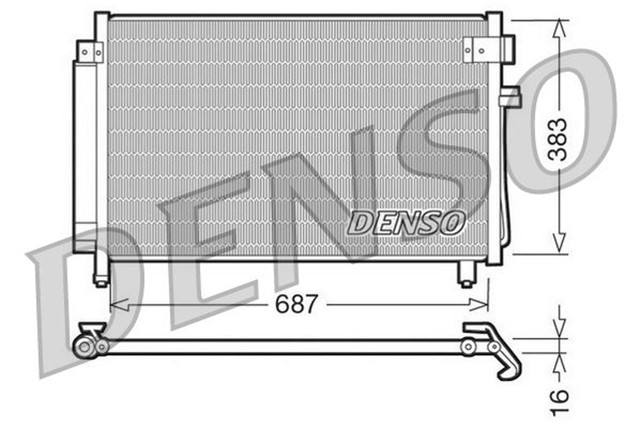 CONDENSER. AIR CONDITIONING SUBARU FORESTER 02 - 08