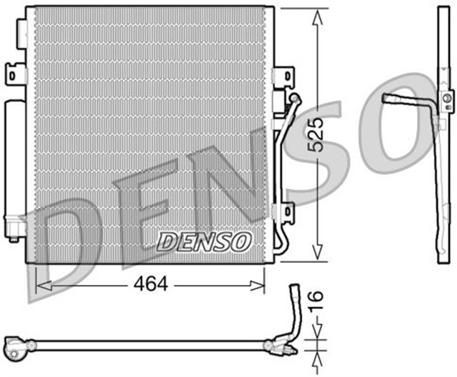 CONDENSER. AIR CONDITIONING DODGE NITRO 06 - 12