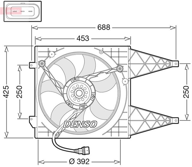FAN. RADIATOR SEAT CORDOBA 6K2 99 - 02
