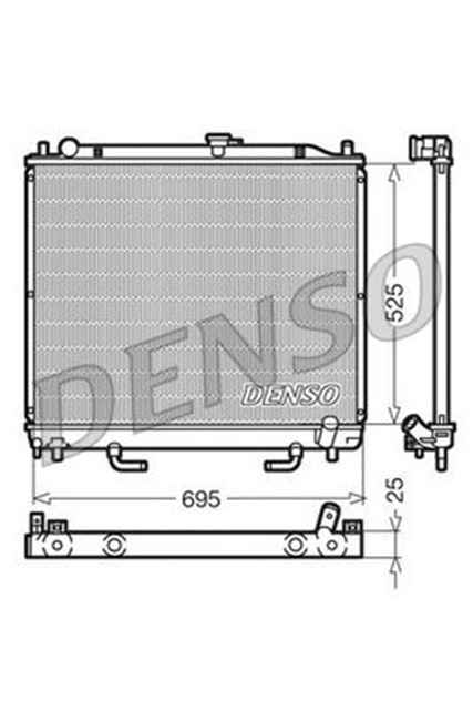 RADIATOR. ENGINE COOLING MITSUBISHI PAJERO III 00 - 07
