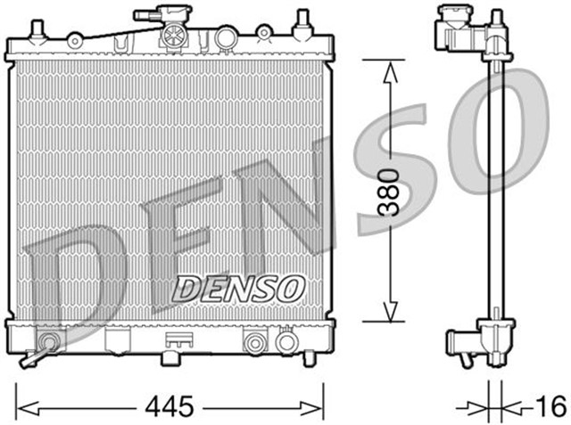 RADIATOR. ENGINE COOLING NISSAN MICRA III K12 03 - 10