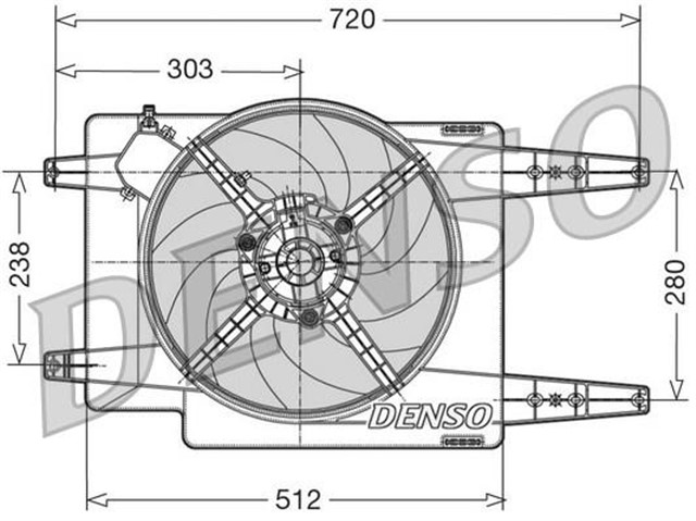 FAN. RADIATOR ALFA ROMEO 164 87 - 98