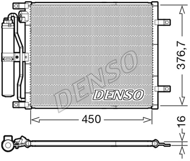 CONDENSER. AIR CONDITIONING NISSAN MICRA III K12 03 - 10