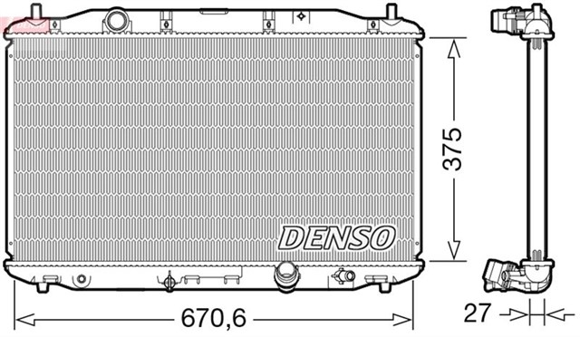 RADIATOR. ENGINE COOLING HONDA CIVIC VIII HATCHBACK 05 - 