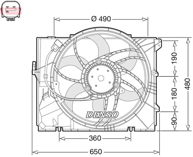 FAN. RADIATOR BMW 1 E81. E87 03 - 12