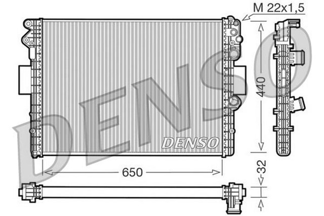 RADIATOR. ENGINE COOLING IVECO DAILY III 97 - 06