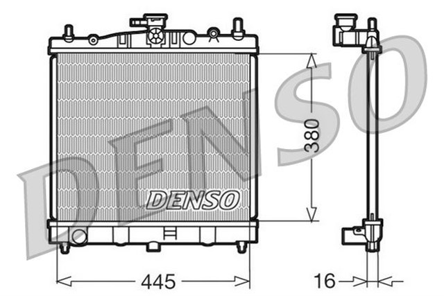 RADIATOR. ENGINE COOLING NISSAN MICRA III K12 03 - 10