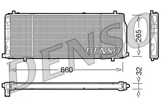 RADIATOR. ENGINE COOLING AUDI 100 43. C2 76 - 83