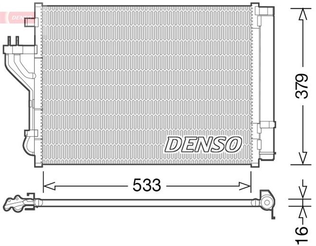 CONDENSER. AIR CONDITIONING HYUNDAI IX35 09 - 