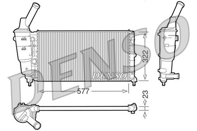 RADIATOR. ENGINE COOLING LANCIA Y 95 - 03