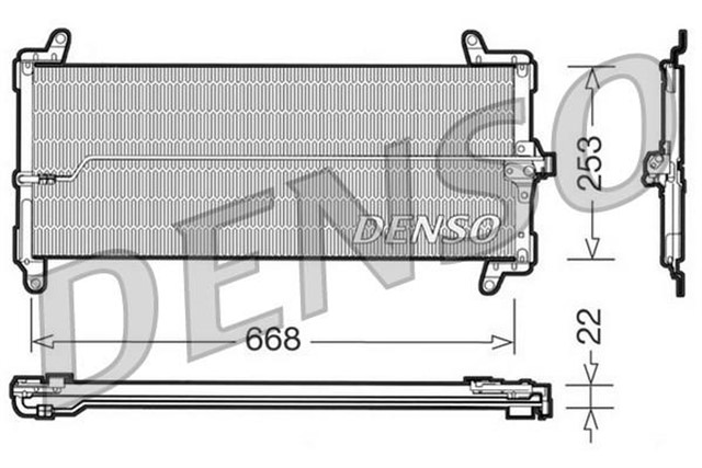 CONDENSER. AIR CONDITIONING FIAT BARCHETTA 95 - 05